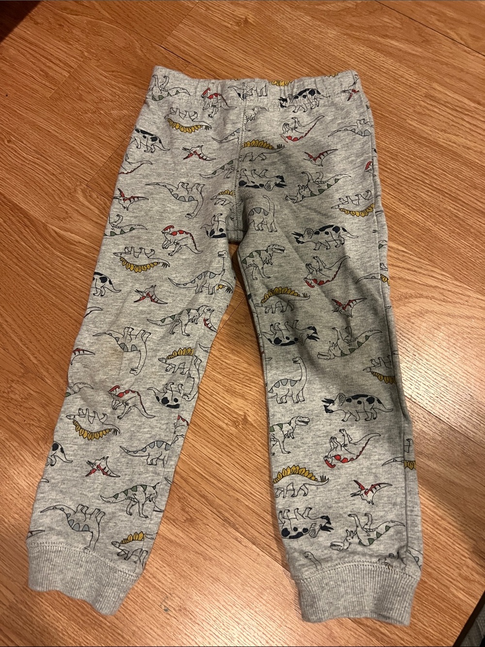 Carter's Heather Gray Dino Joggers with Multicolor Prints
